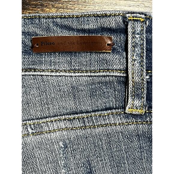 Anthropologie Blue Jean Shorts with Colorful Accents - Picture 4 of 12